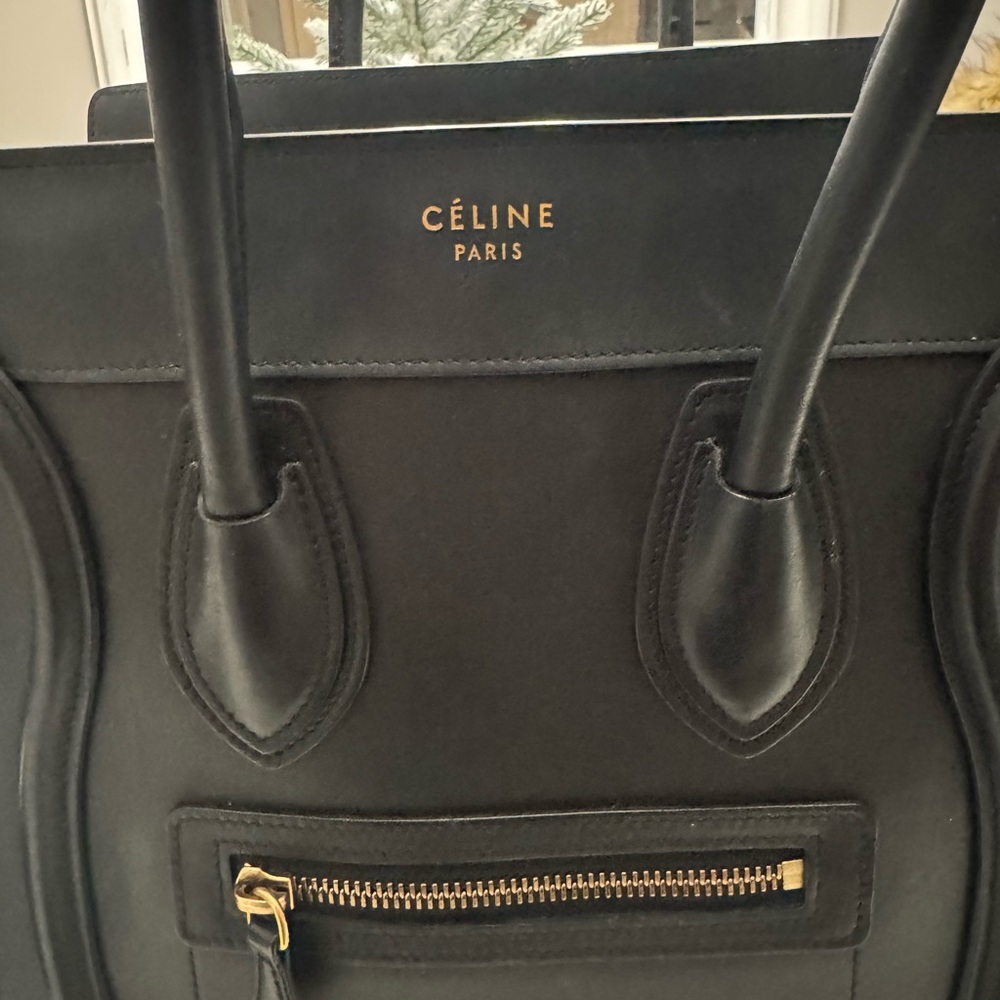 Celine Black Luggage Tote Bag